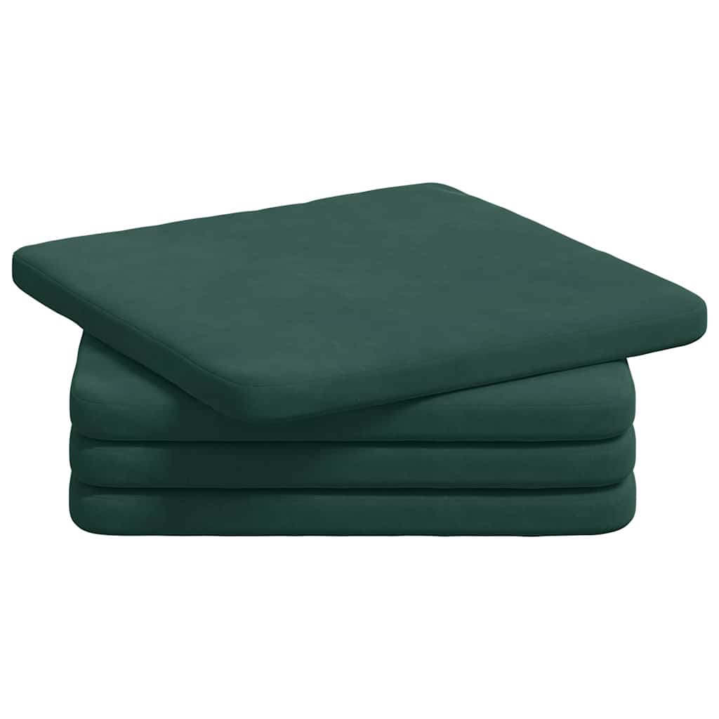 Jastučići za sjedenje 4 pcs Tamnozelena 40 x 40 x 3 cm Baršun