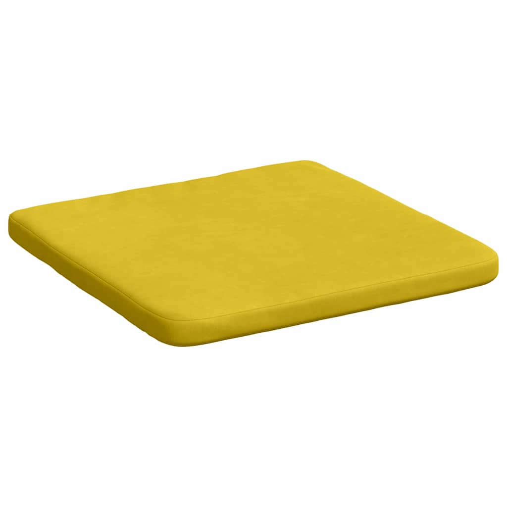 Jastučići za sjedenje 4 pcs Žuta 40 x 40 x 3 cm Baršun