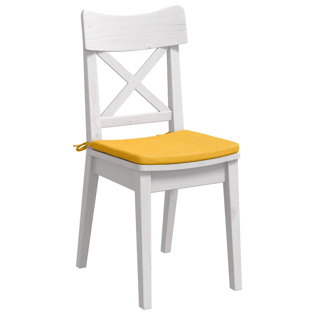 Jastučići za sjedenje 4 pcs Svijetlo žuta 40 x 40 x 3 cm