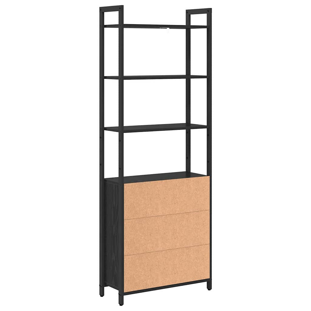 Ormarić za knjige Crni hrast 60 x 24 x 161 cm Konstruirano drvo