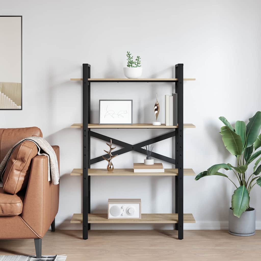 Polica Sonoma hrast 100 x 33,5 x 140 cm Konstruirano drvo