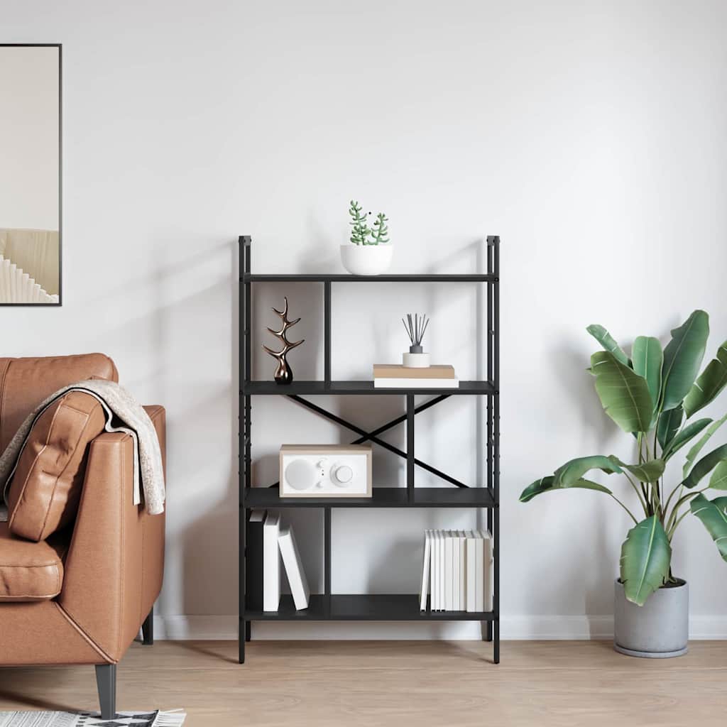 Polica Crni hrast 75 x 30 x 123,5 cm Konstruirano drvo