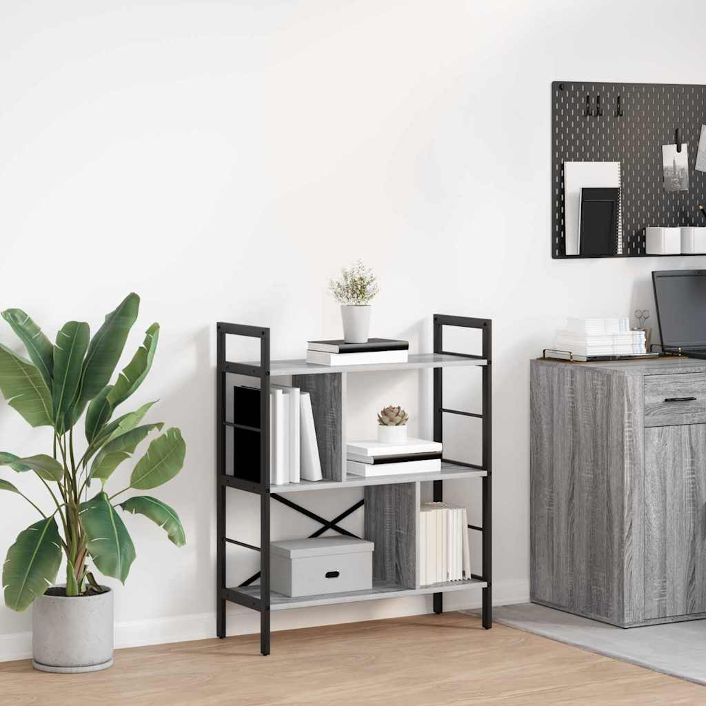Polica Siva Sonoma 75 x 30 x 91 cm Konstruirano drvo