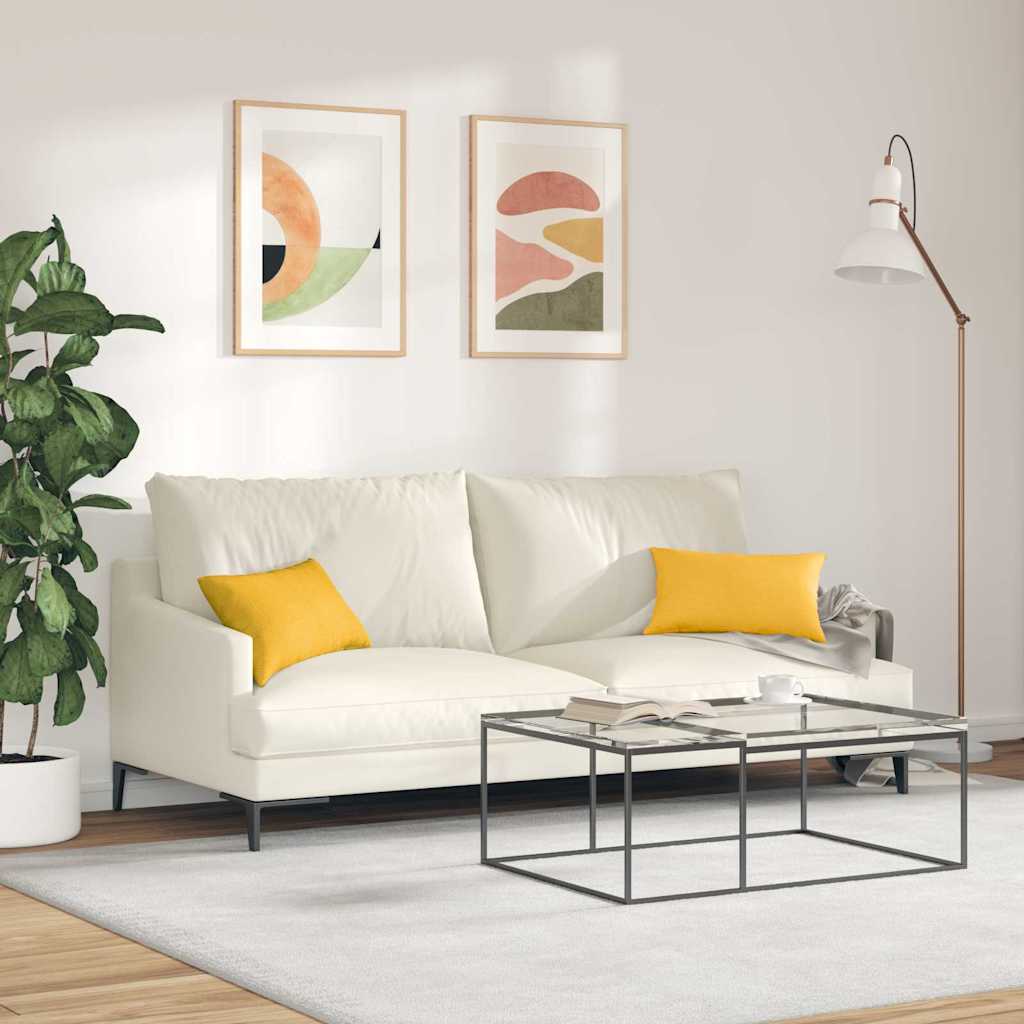 Jastučići za sofu 2 pcs Svijetlo žuta 50 x 30 cm