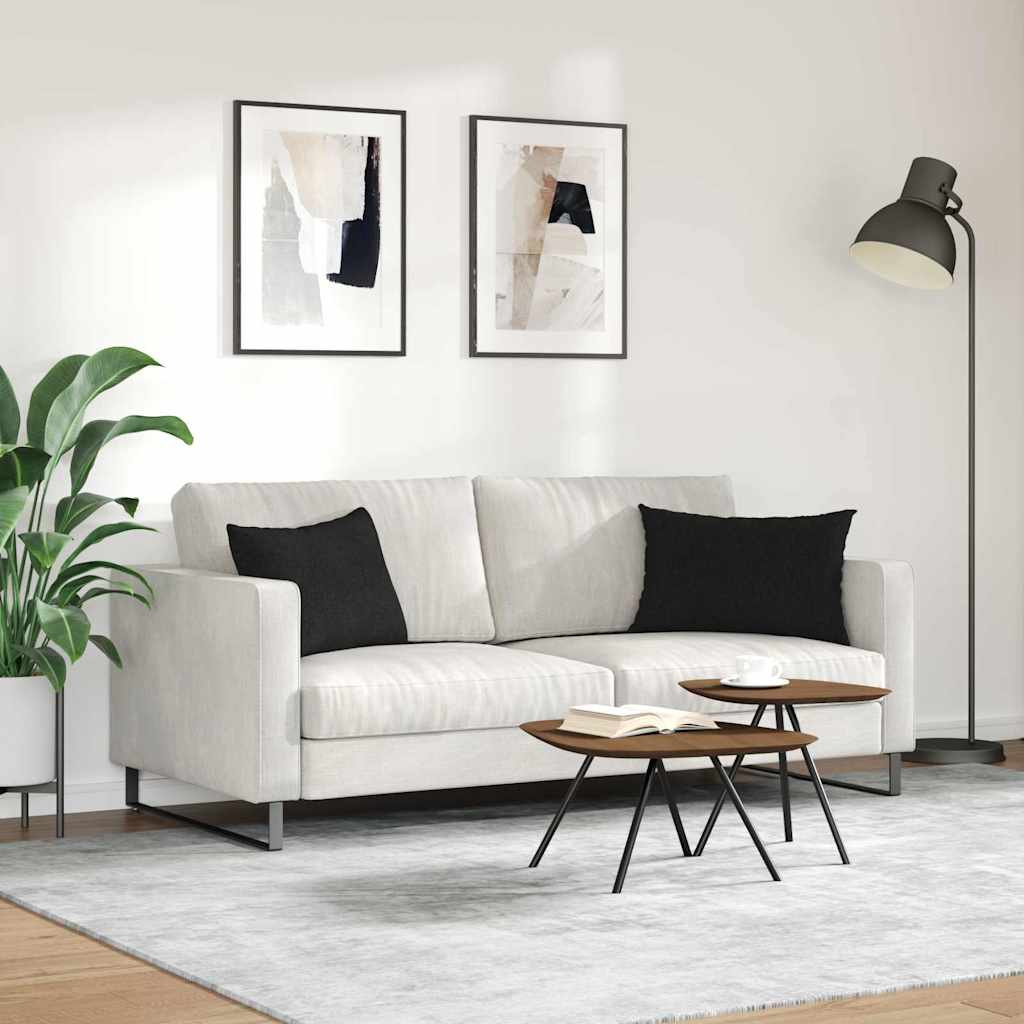Jastučići za sofu 2 pcs Crna 60 x 40 cm tkanina