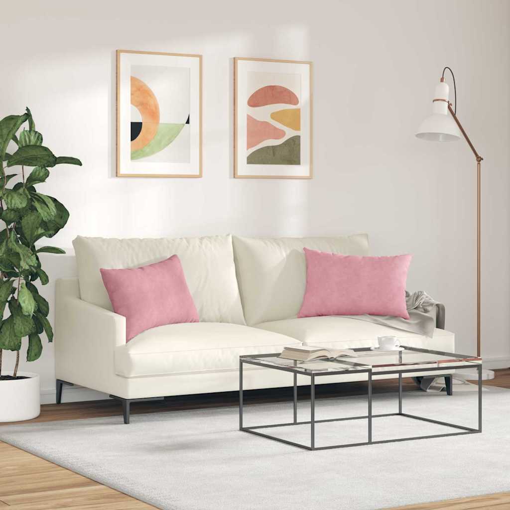 Jastučići za sofu 2 pcs Ružičasta 60 x 40 cm Kordura tekstil