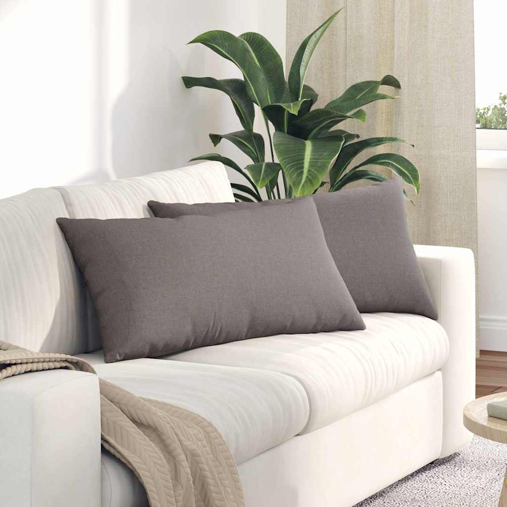 Jastučići za sofu 2 pcs Sivo-smeđa 80 x 40 cm tkanina