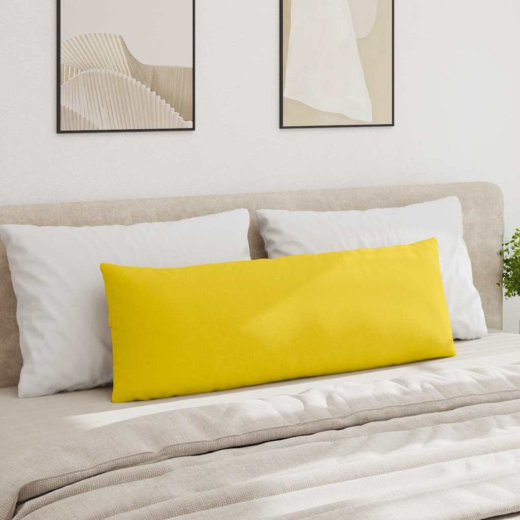 Jastučići za sofu 2 pcs Svijetlo žuta 120 x 40 cm tkanina