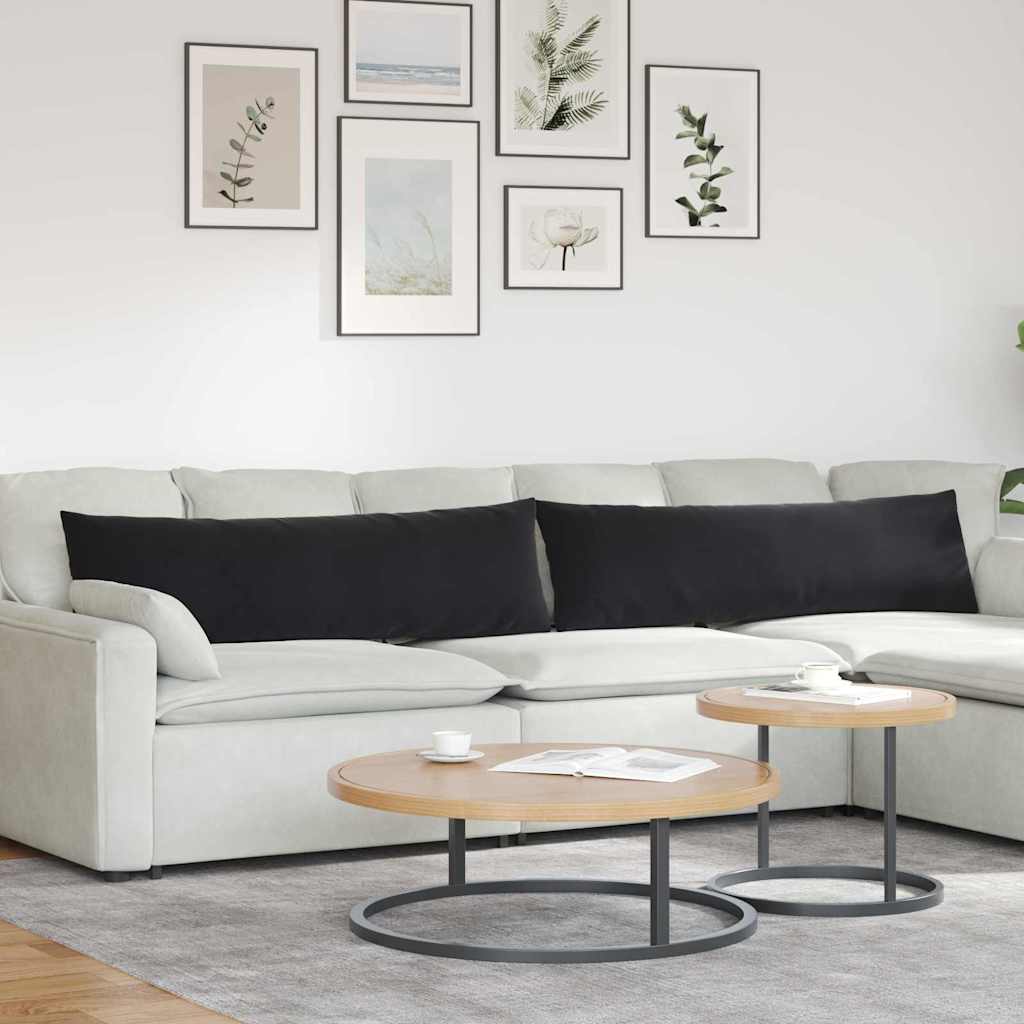 Jastučići za sofu 2 pcs Crna 145 x 40 cm Kordura tekstil