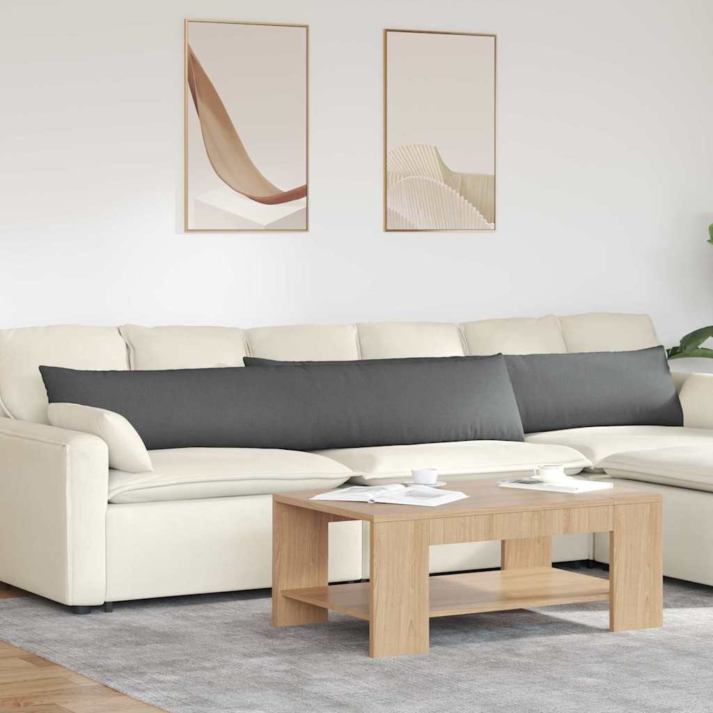 Jastučići za sofu 2 pcs Tamno siva 200 x 40 cm tkanina
