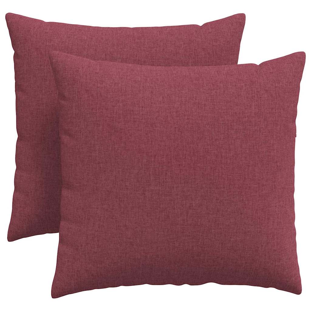 Jastučići za sofu 2 pcs Vinska crvena 45 x 45 cm tkanina