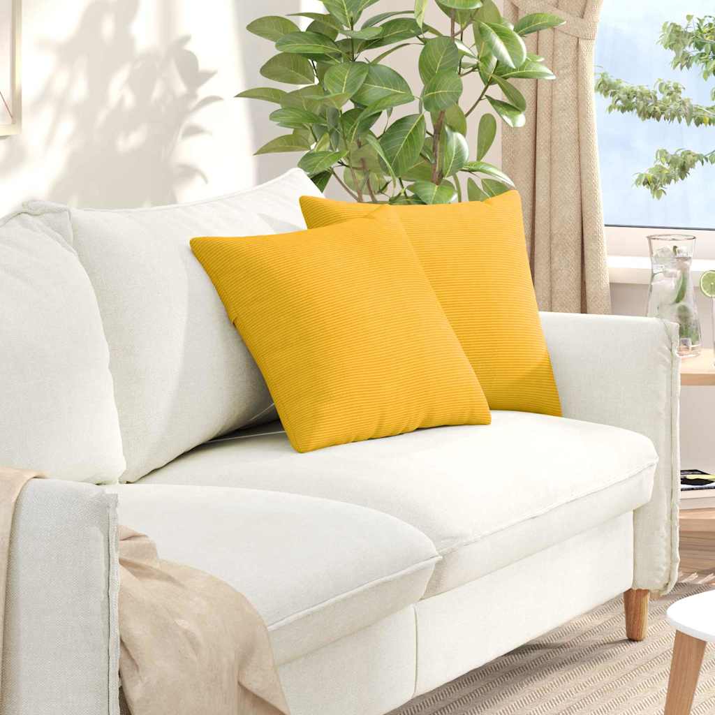 Jastučići za sofu 2 pcs Svijetlo žuta 45 x 45 cm