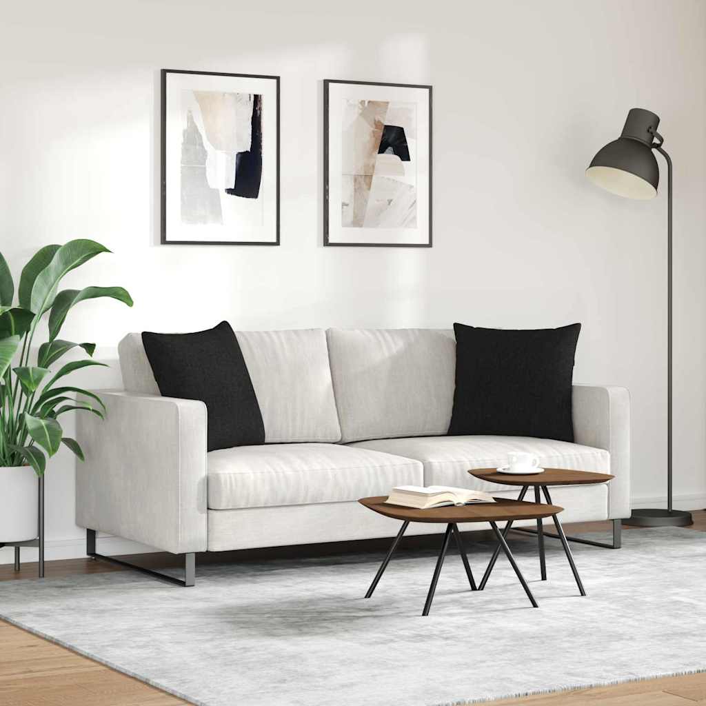 Jastučići za sofu 2 pcs Crna 50 x 50 cm tkanina
