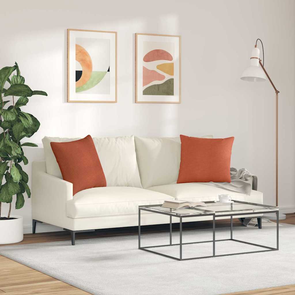 Jastučići za sofu 2 pcs Crvena narančasta 50 x 50 cm