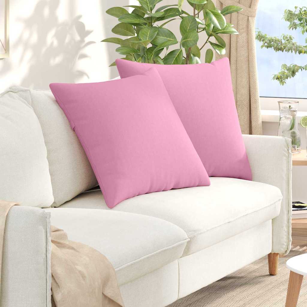 Jastučići za sofu 2 pcs Ružičasta 60 x 60 cm tkanina