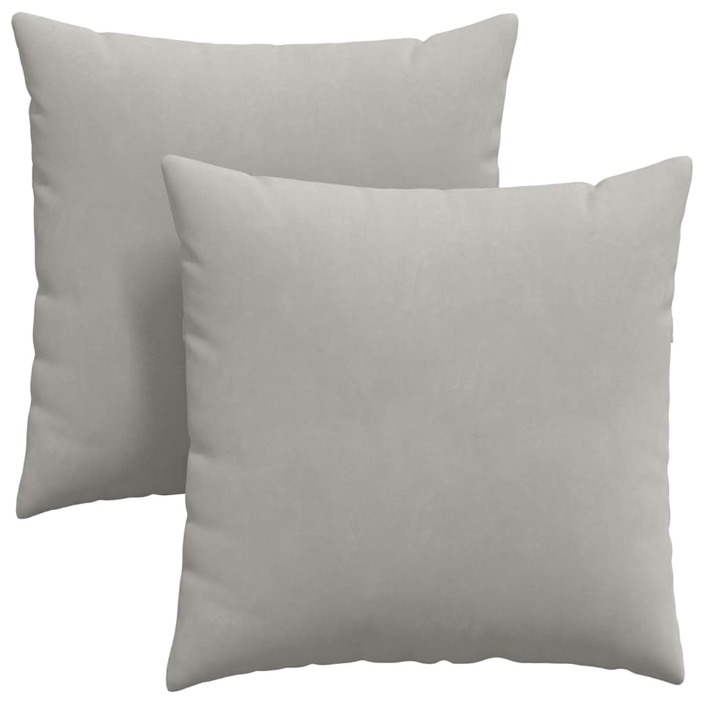 Jastučići za sofu 2 pcs Svijetlo siva 60 x 60 cm tkanina