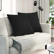 Jastučići za sofu 2 pcs Crna 80 x 80 cm tkanina
