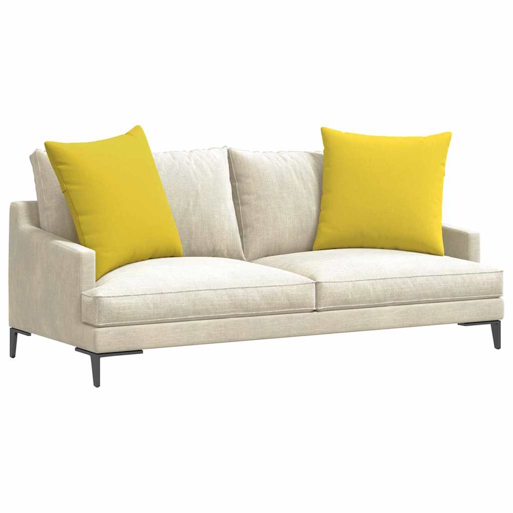 Jastučići za sofu 2 pcs Svijetlo žuta 80 x 80 cm tkanina