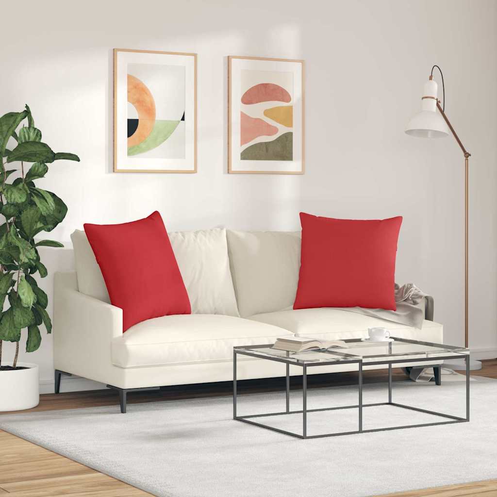 Jastučići za sofu 2 pcs Crvena 80 x 80 cm tkanina