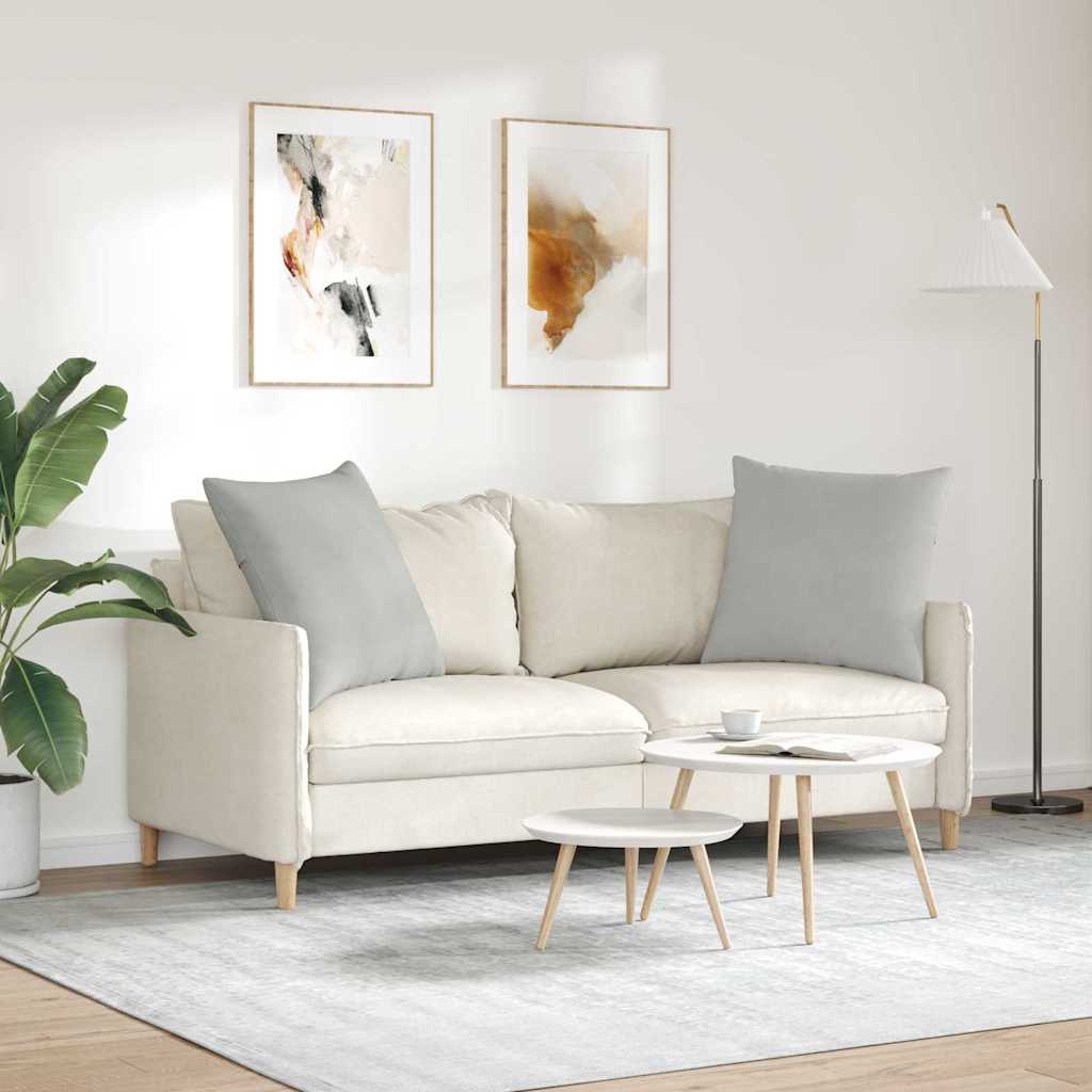 Jastučići za sofu 2 pcs Svijetlo siva 80 x 80 cm tkanina