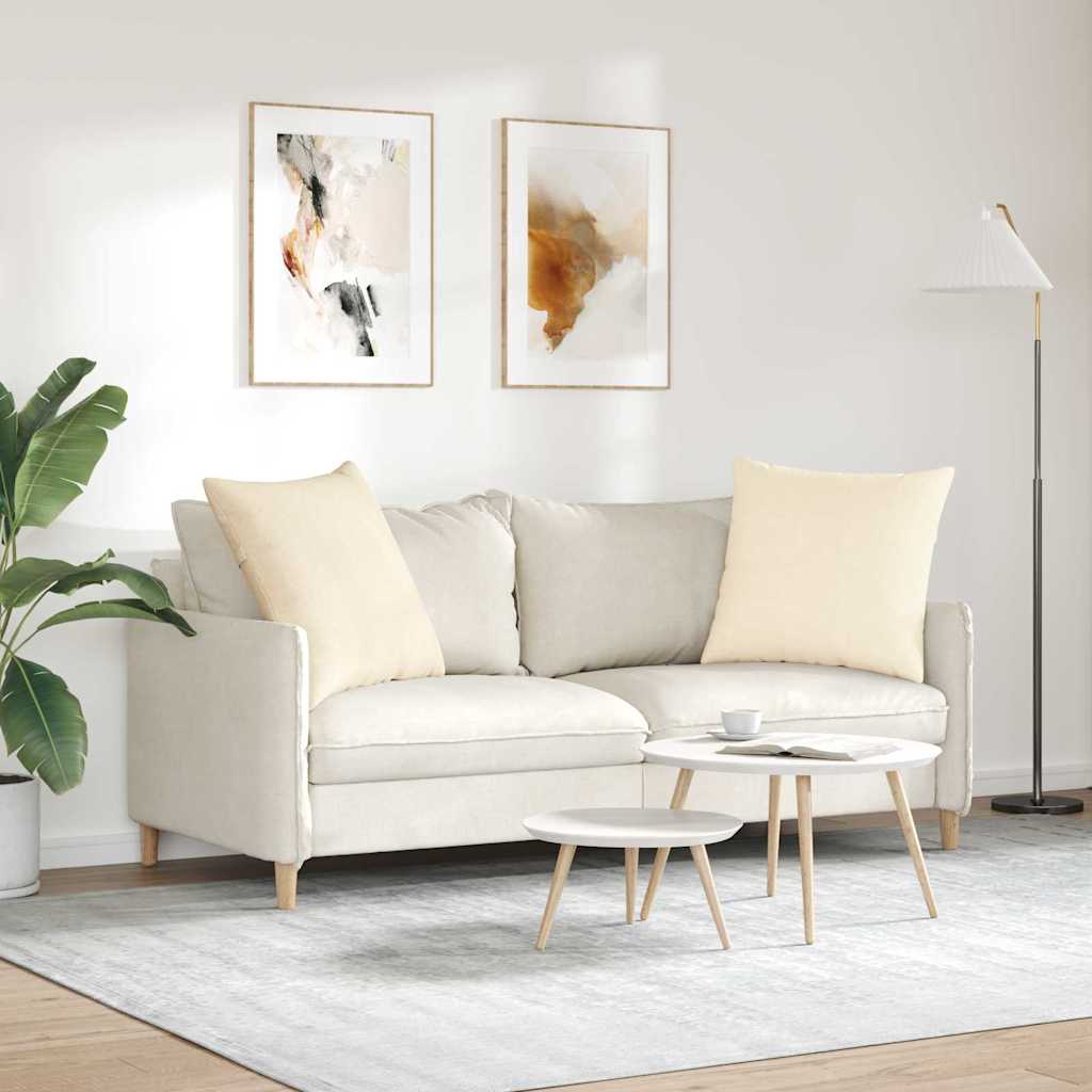 Jastučići za sofu 2 pcs Krema 80 x 80 cm Kordura tekstil