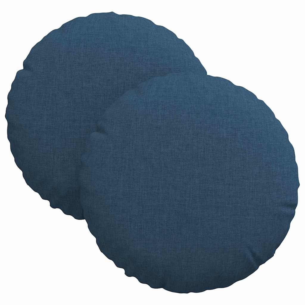 Jastučići za sjedenje 2 pcs Plava Ø30 x 13 cm tkanina