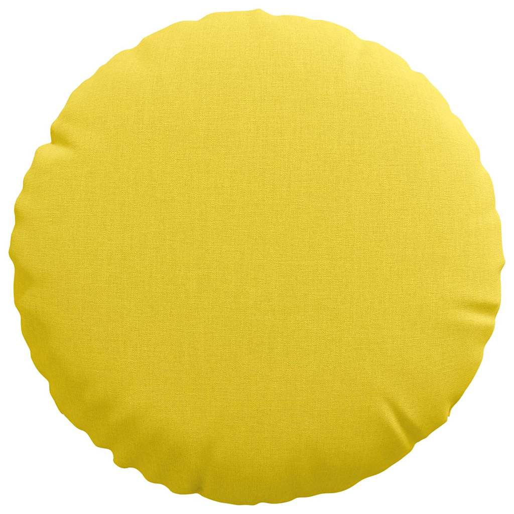 Jastučići za sjedenje 2 pcs Svijetlo žuta Ø30 x 13 cm tkanina