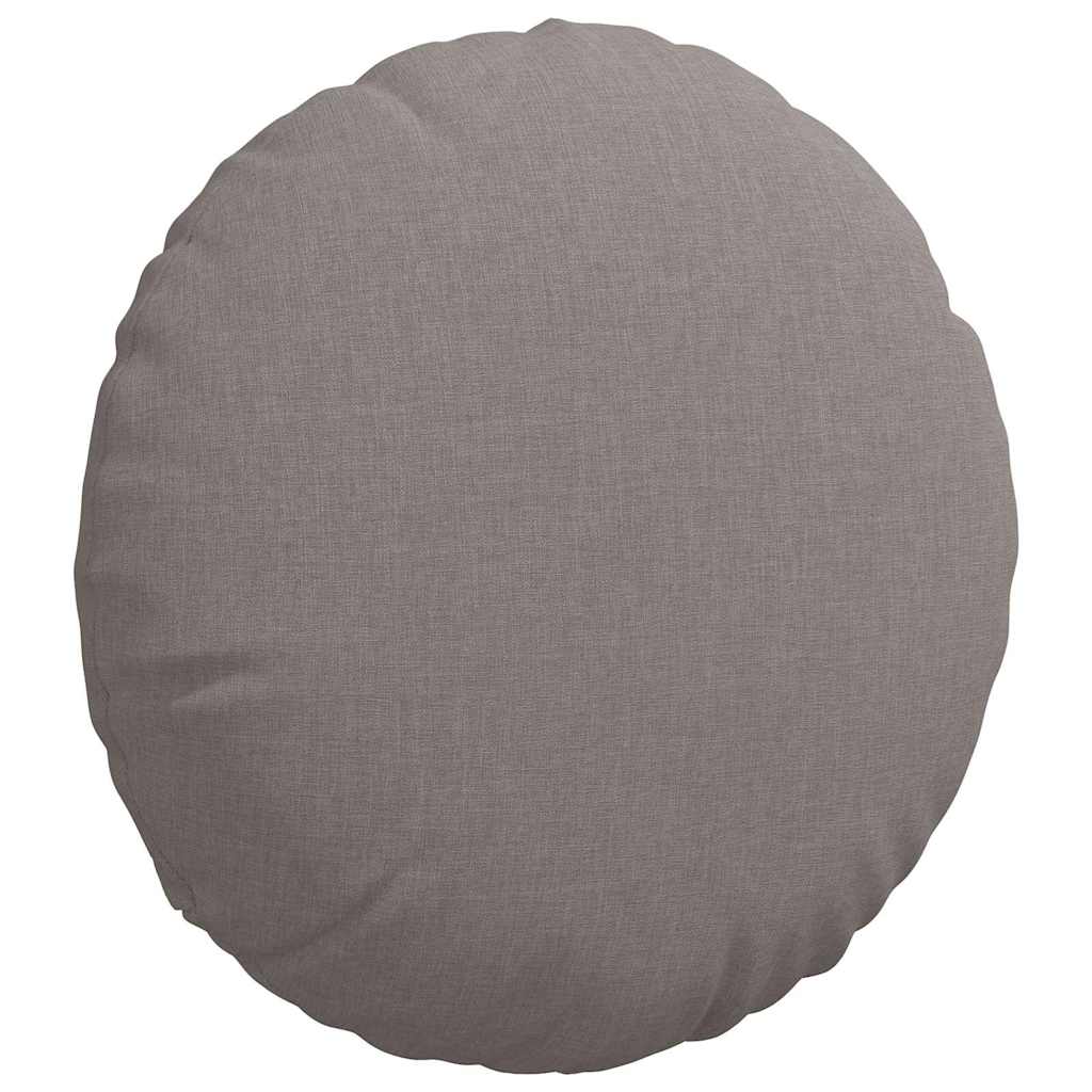 Jastučići za sjedenje 2 pcs Sivo-smeđa Ø40 x 13 cm tkanina