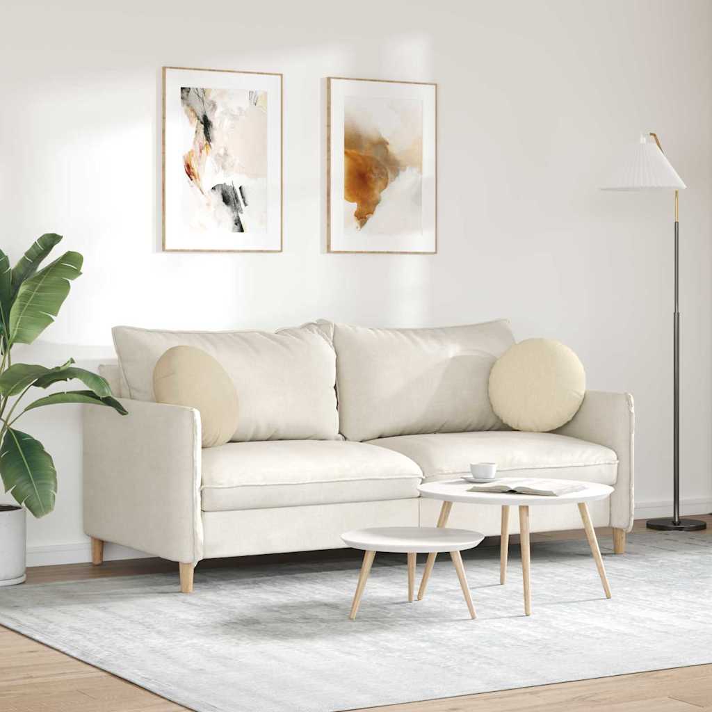 Jastučići za sjedenje 2 pcs Krema Ø40 x 13 cm tkanina
