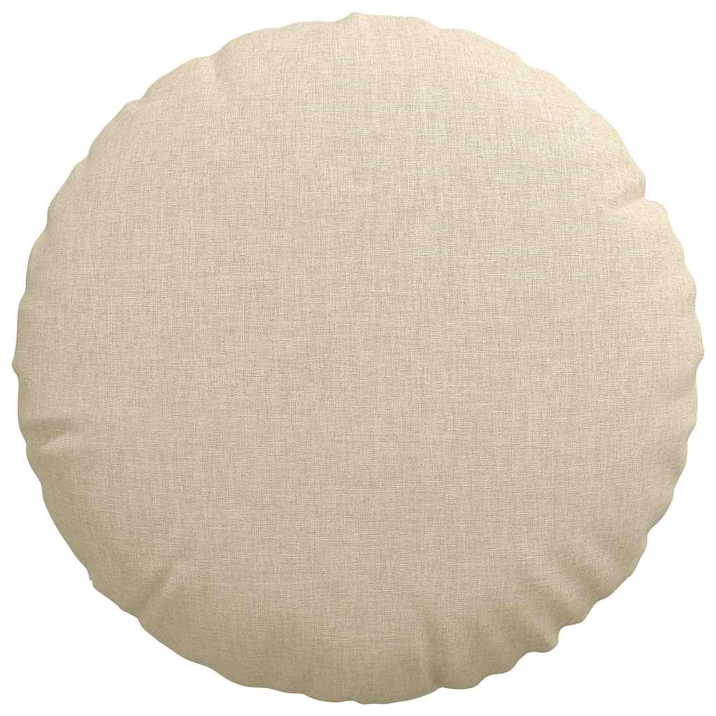 Jastučići za sjedenje 2 pcs Krema Ø40 x 13 cm tkanina