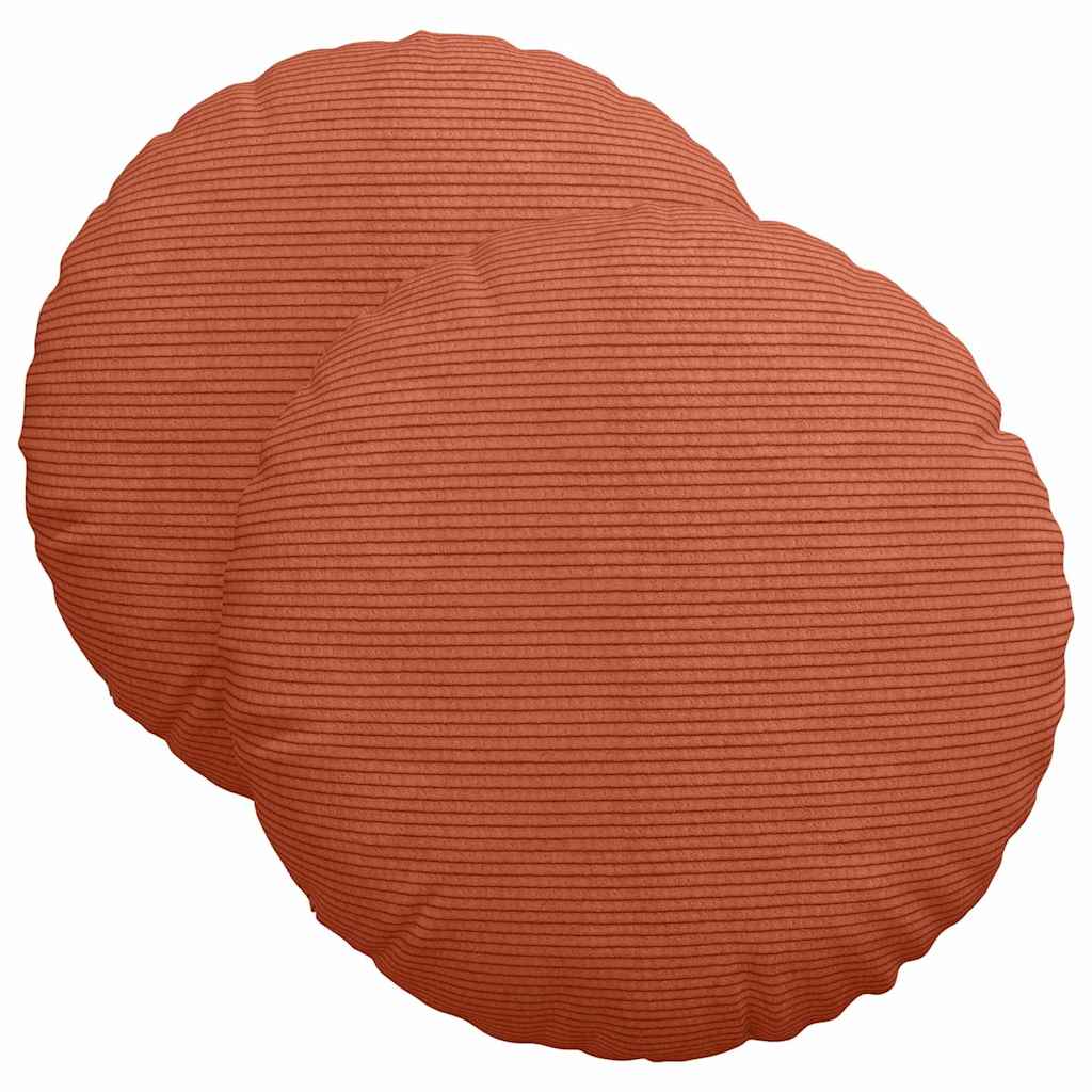 Jastučići za sjedenje 2 pcs Crvena narančasta Ø 40 cm