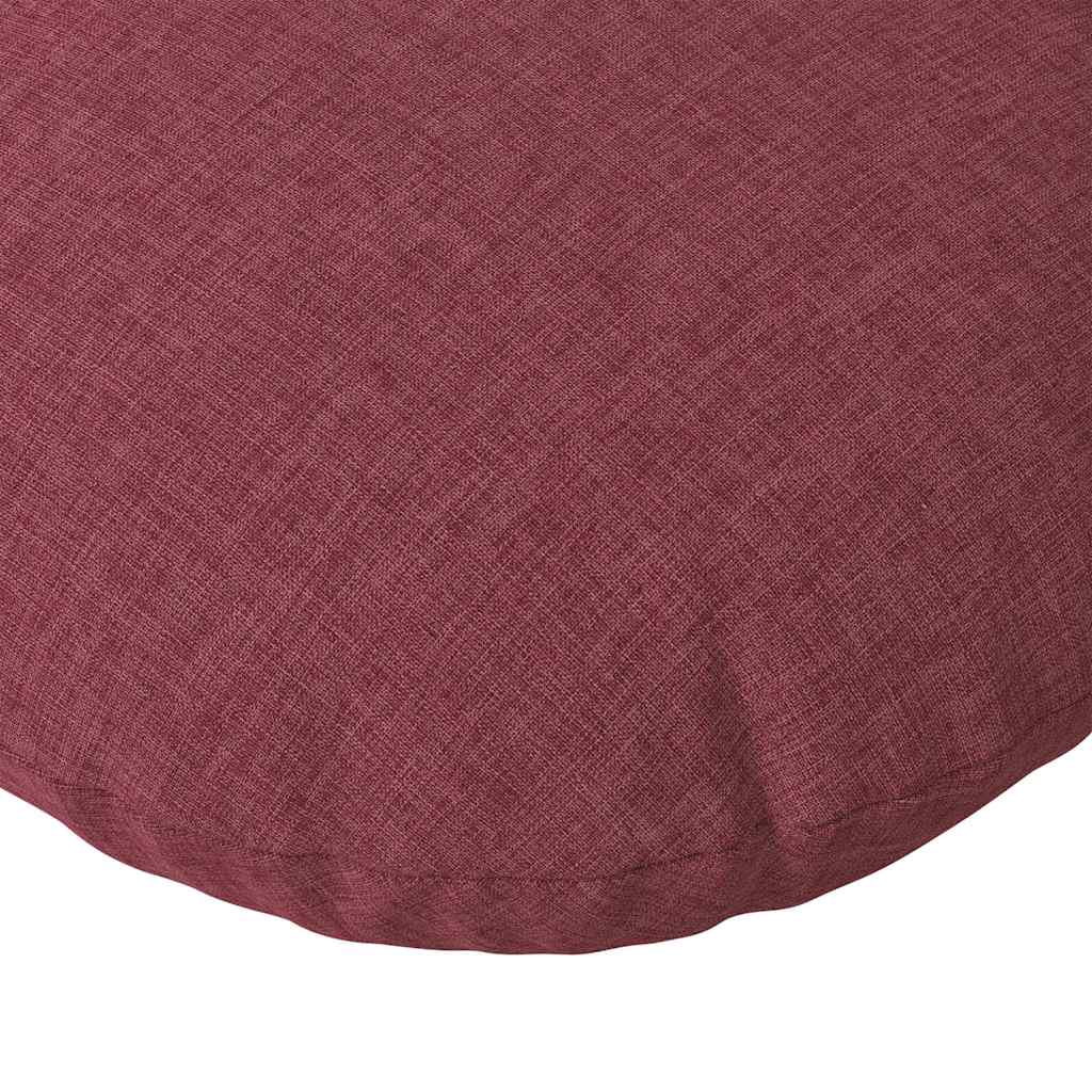 Jastučići za sjedenje 2 pcs Vinska crvena Ø50 x 19 cm tkanina