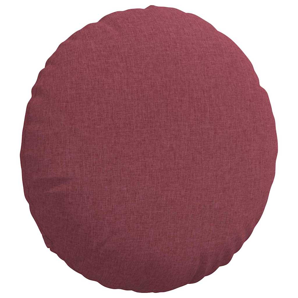 Jastučići za sjedenje 2 pcs Vinska crvena Ø50 x 19 cm tkanina