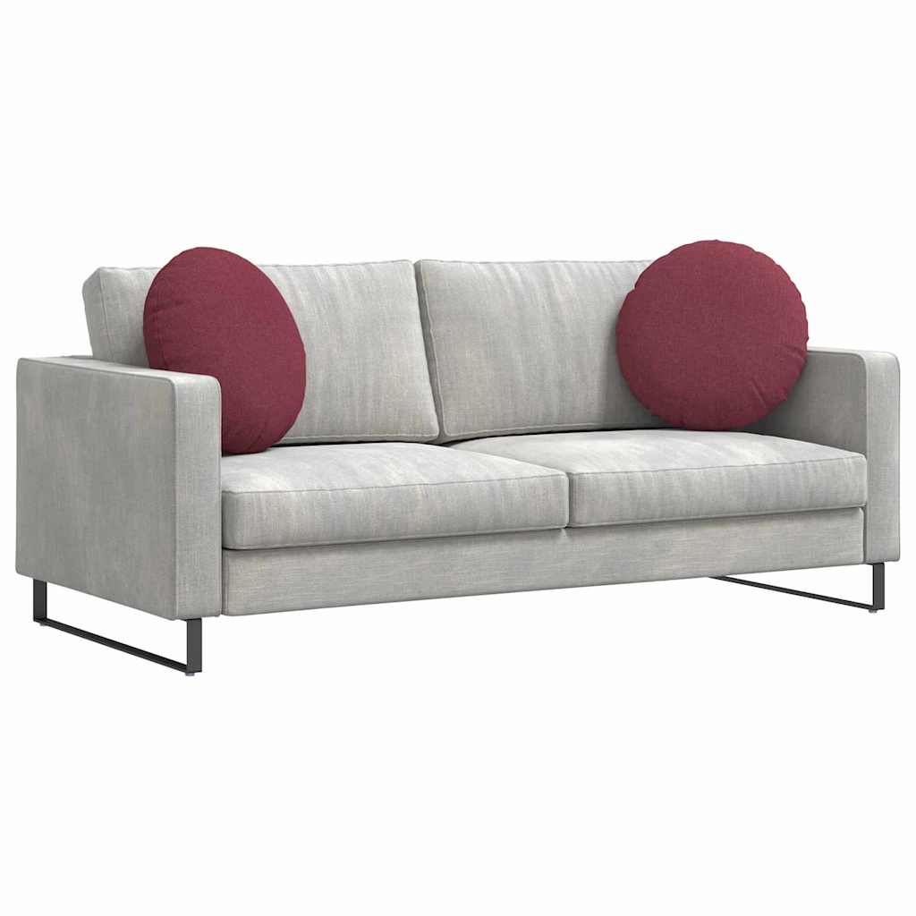 Jastučići za sjedenje 2 pcs Vinska crvena Ø50 x 19 cm tkanina