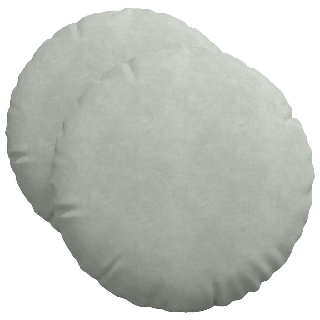 Jastučići za sjedenje 2 pcs Svijetlo siva Ø50 x 19 cm Baršun