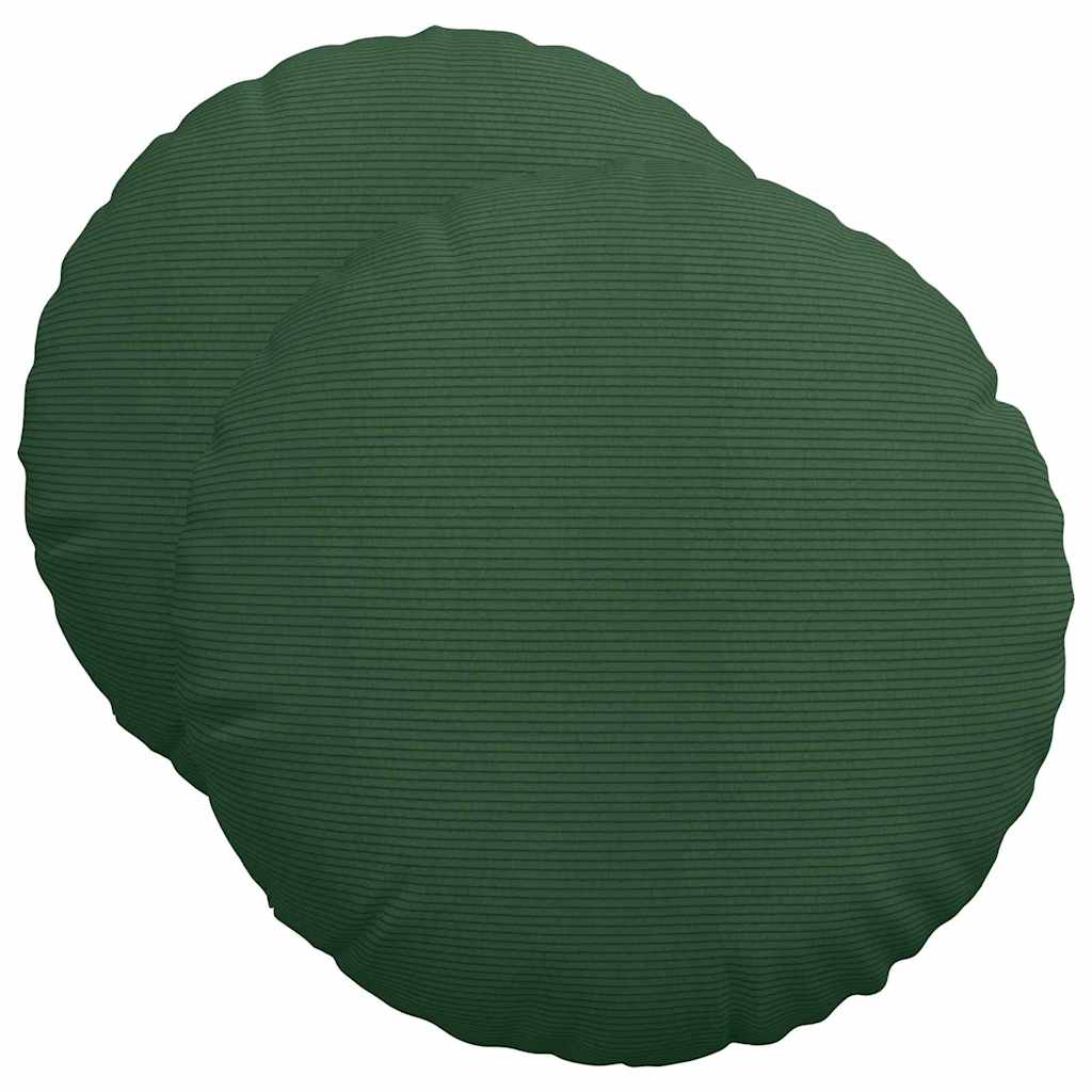 Jastučići za sjedenje 2 pcs Tamnozelena Ø50 x 19 cm