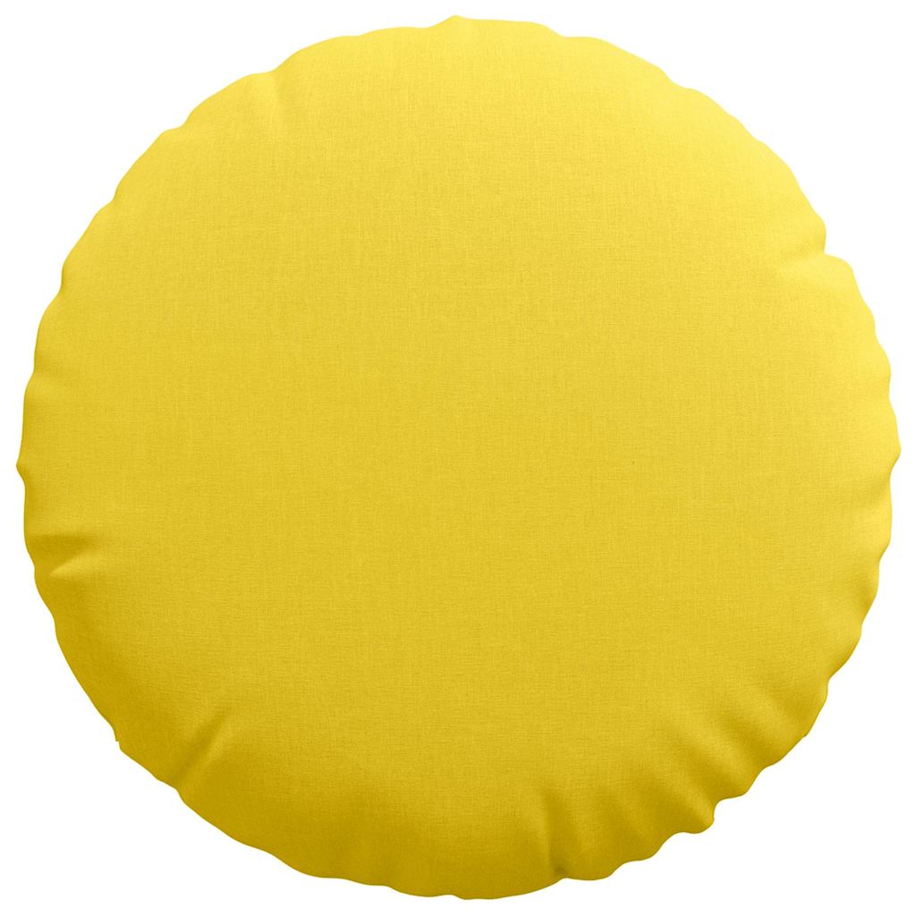 Jastučići za sjedenje 2 pcs Svijetlo žuta Ø60 x 21 cm tkanina