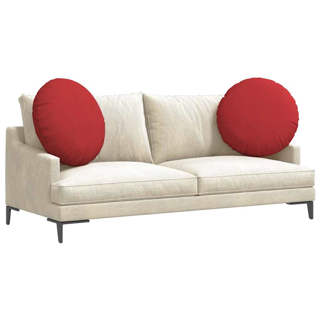 Jastučići za sjedenje 2 pcs Crvena Ø60 x 21 cm tkanina