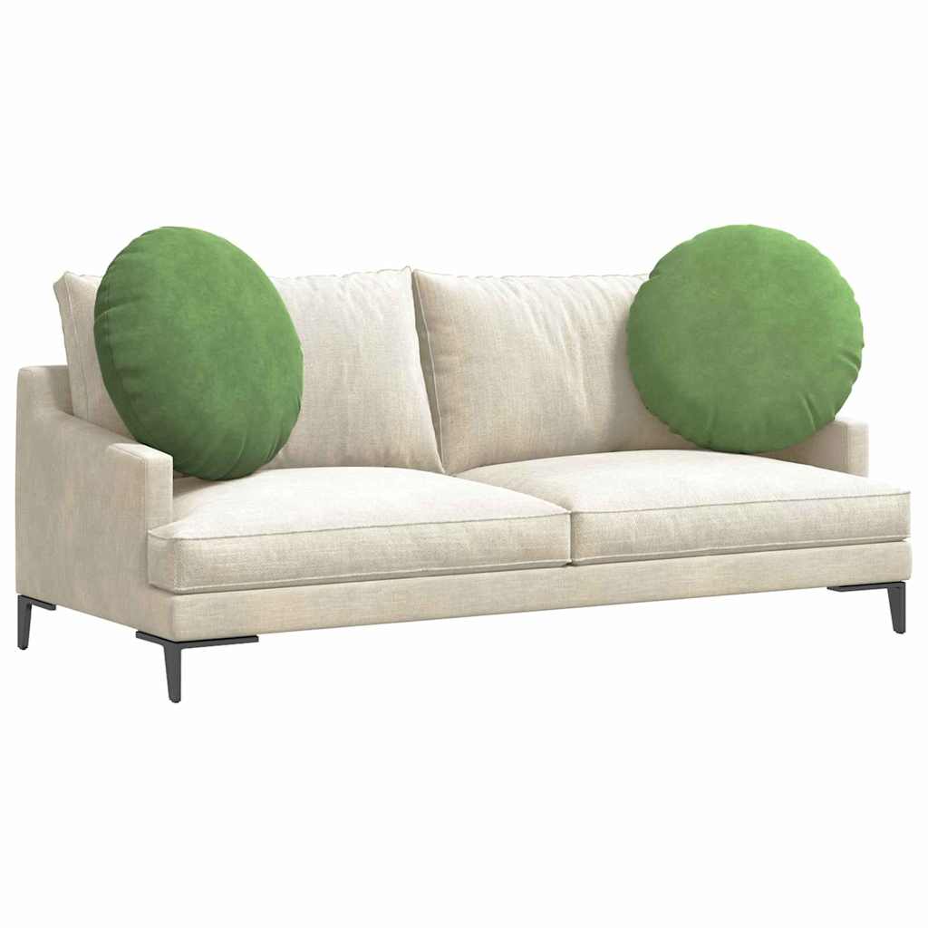 Jastučići za sjedenje 2 pcs Svijetlo zelena Ø60 x 21 cm Baršun