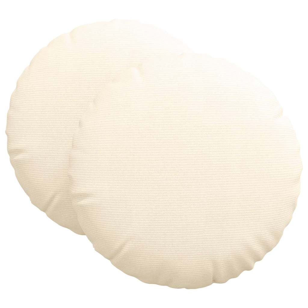 Jastučići za sjedenje 2 pcs Krema Ø60 x 21 cm Kordura tekstil