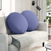Jastučići za sjedenje 2 pcs Traper plava Ø80 x 29 cm tkanina