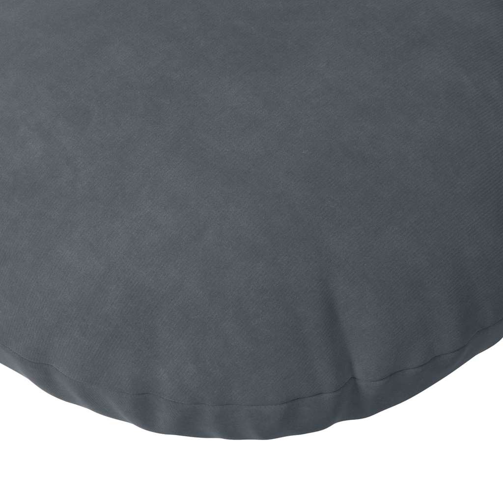 Jastučići za sjedenje 2 pcs Tamno siva Ø 40 x 13 cm Baršun