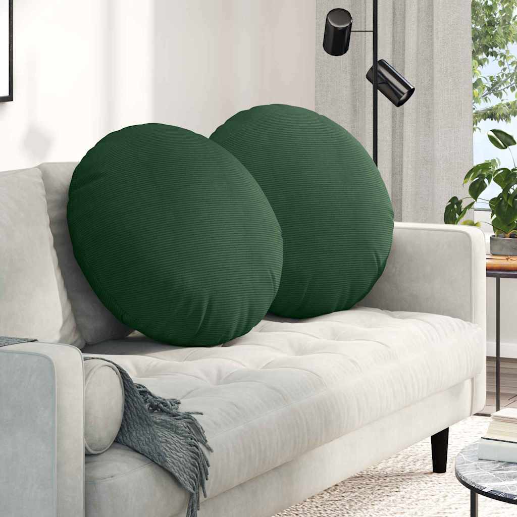 Jastučići za sjedenje 2 pcs Tamnozelena Ø 80 cm Kordura tekstil