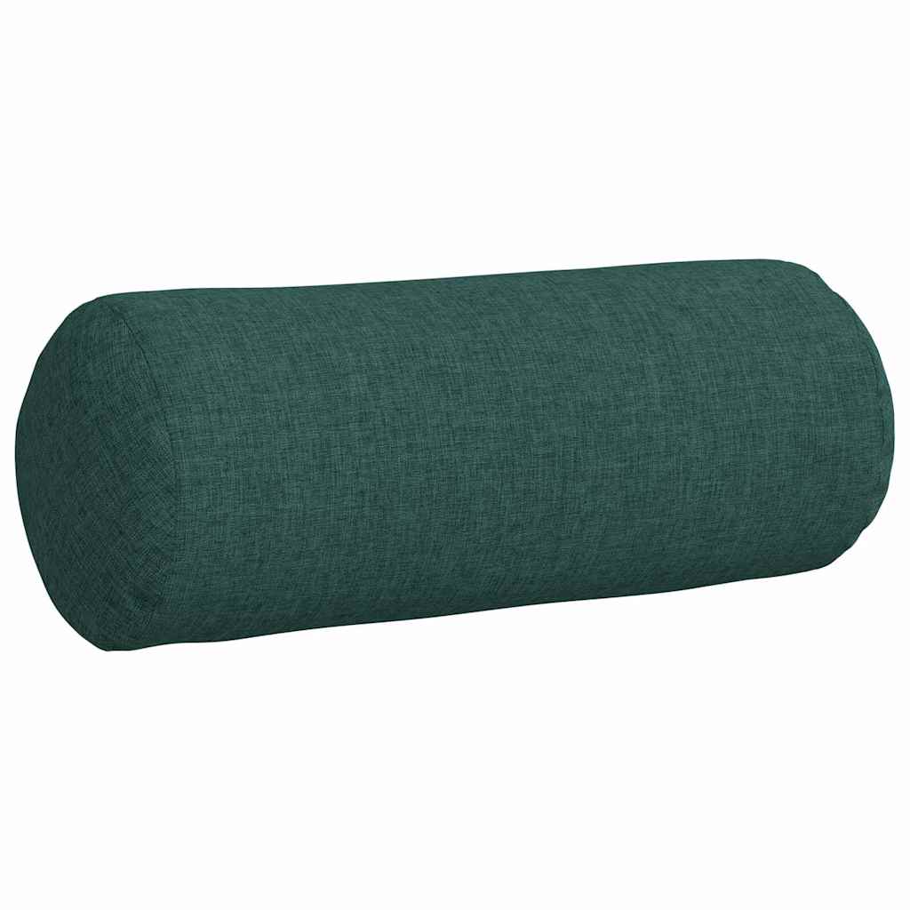 Valjkasti jastučići 2 pcs Tamnozelena Ø 15 x 40 cm tkanina