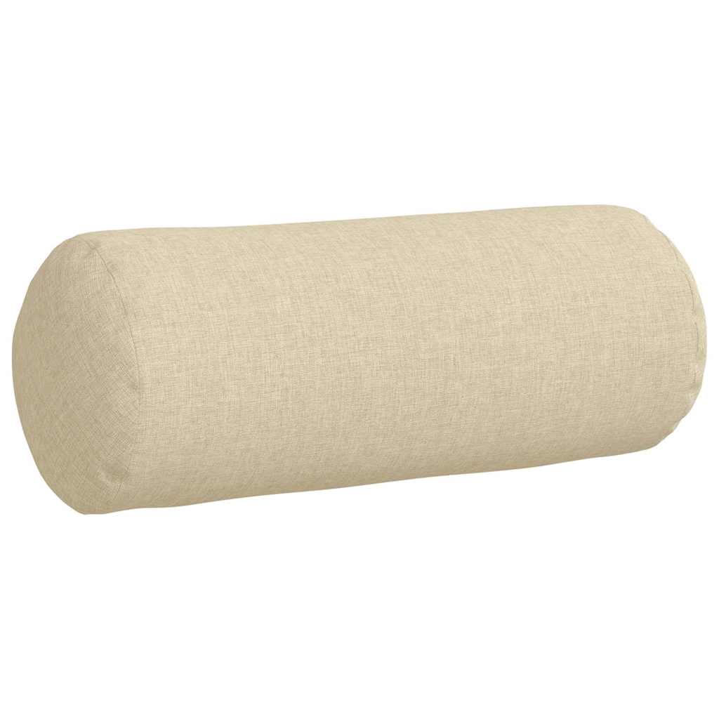 Valjkasti jastučići 2 pcs Krema Ø 15 x 40 cm tkanina