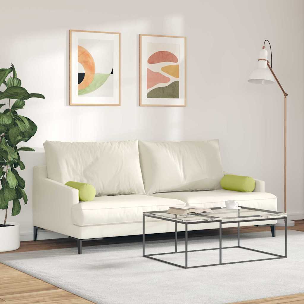 Valjkasti jastučići 2 pcs Svijetlo zelena Ø 15 x 40 cm tkanina