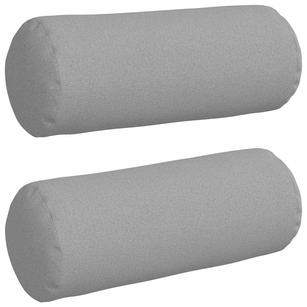 Valjkasti jastučići 2 pcs Oblačnosiva Ø 15 x 40 cm tkanina