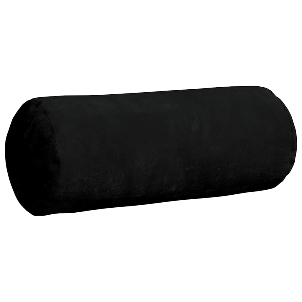 Valjkasti jastučići 2 pcs Crna Ø 15 x 40 cm Mikrofiber tkanina