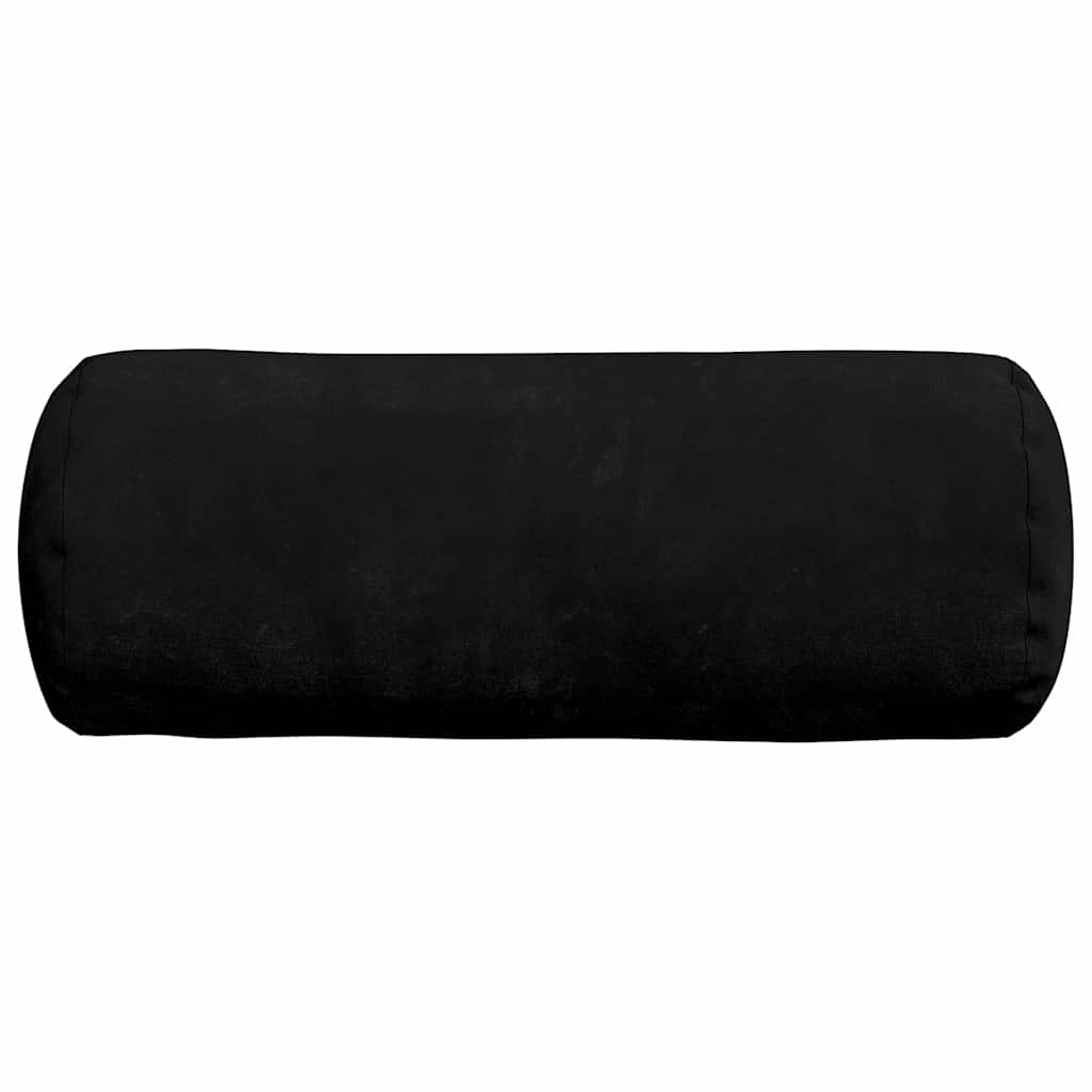 Valjkasti jastučići 2 pcs Crna Ø 15 x 40 cm Mikrofiber tkanina