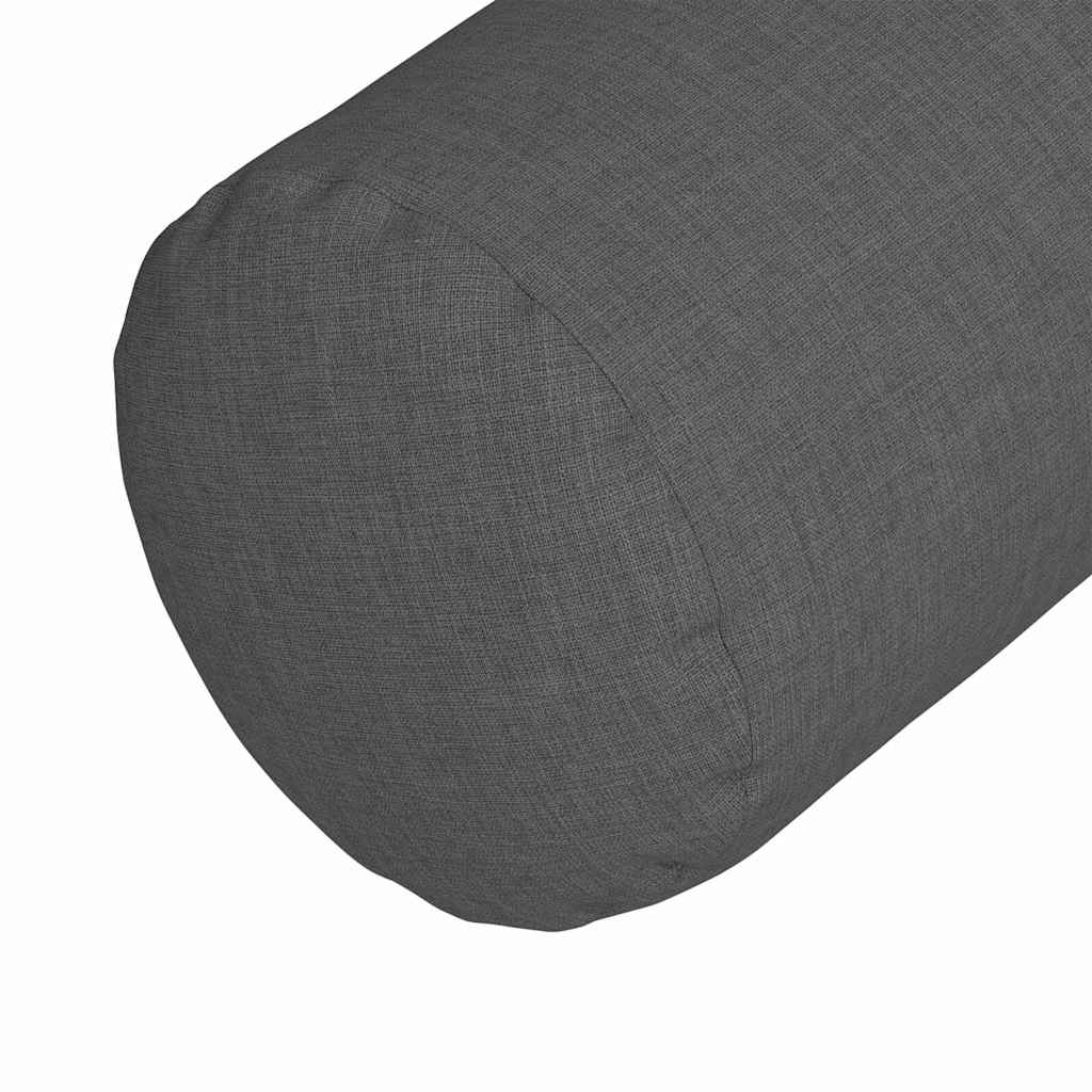 Valjkasti jastučići 2 pcs Tamno siva Ø 25 x 70 cm tkanina